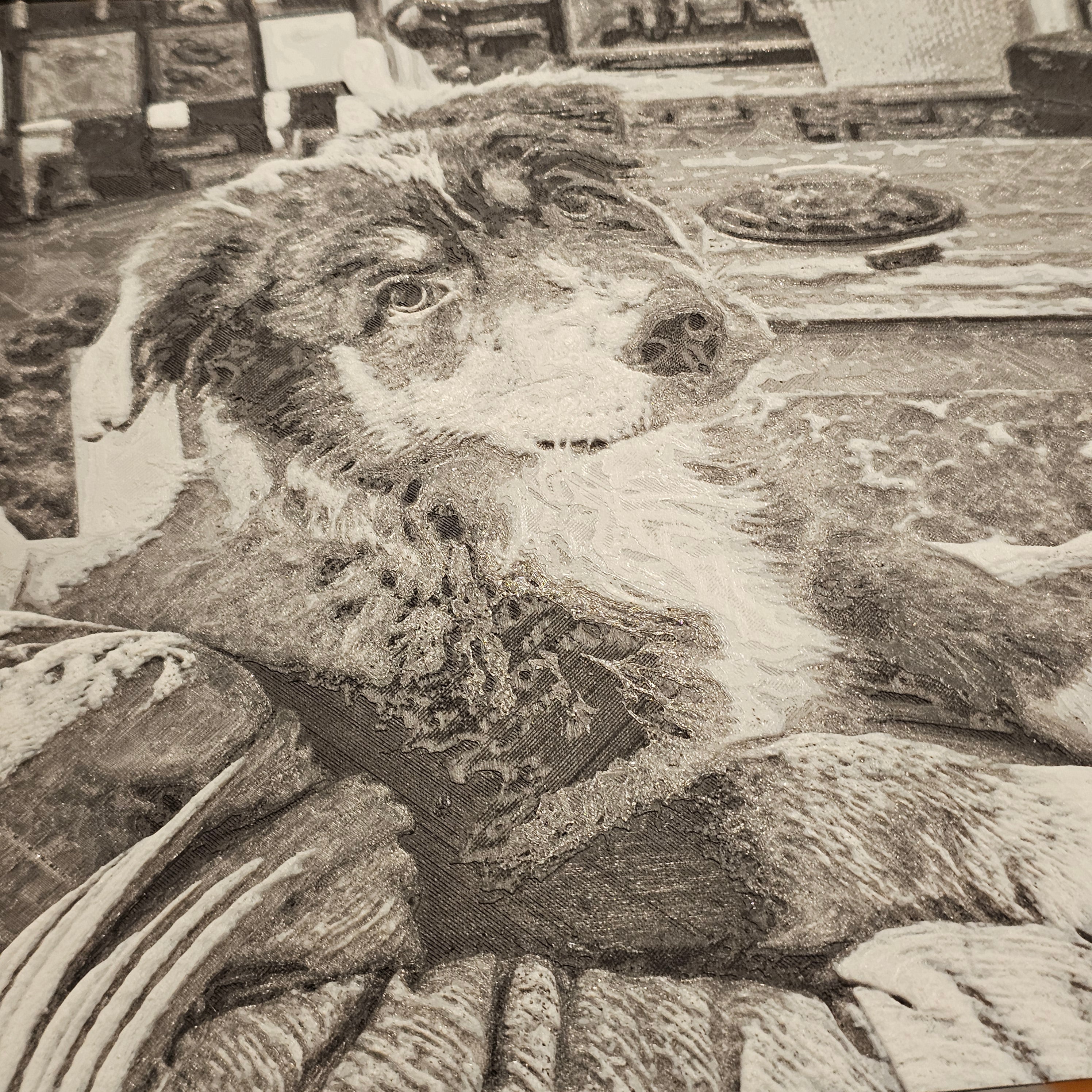 Black and White Photo w/ Stand Combo